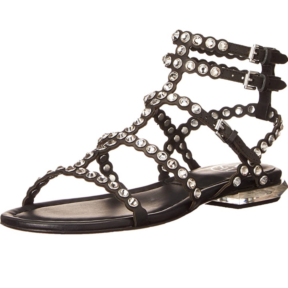 Ash Rhinestone Black Gladiator 40